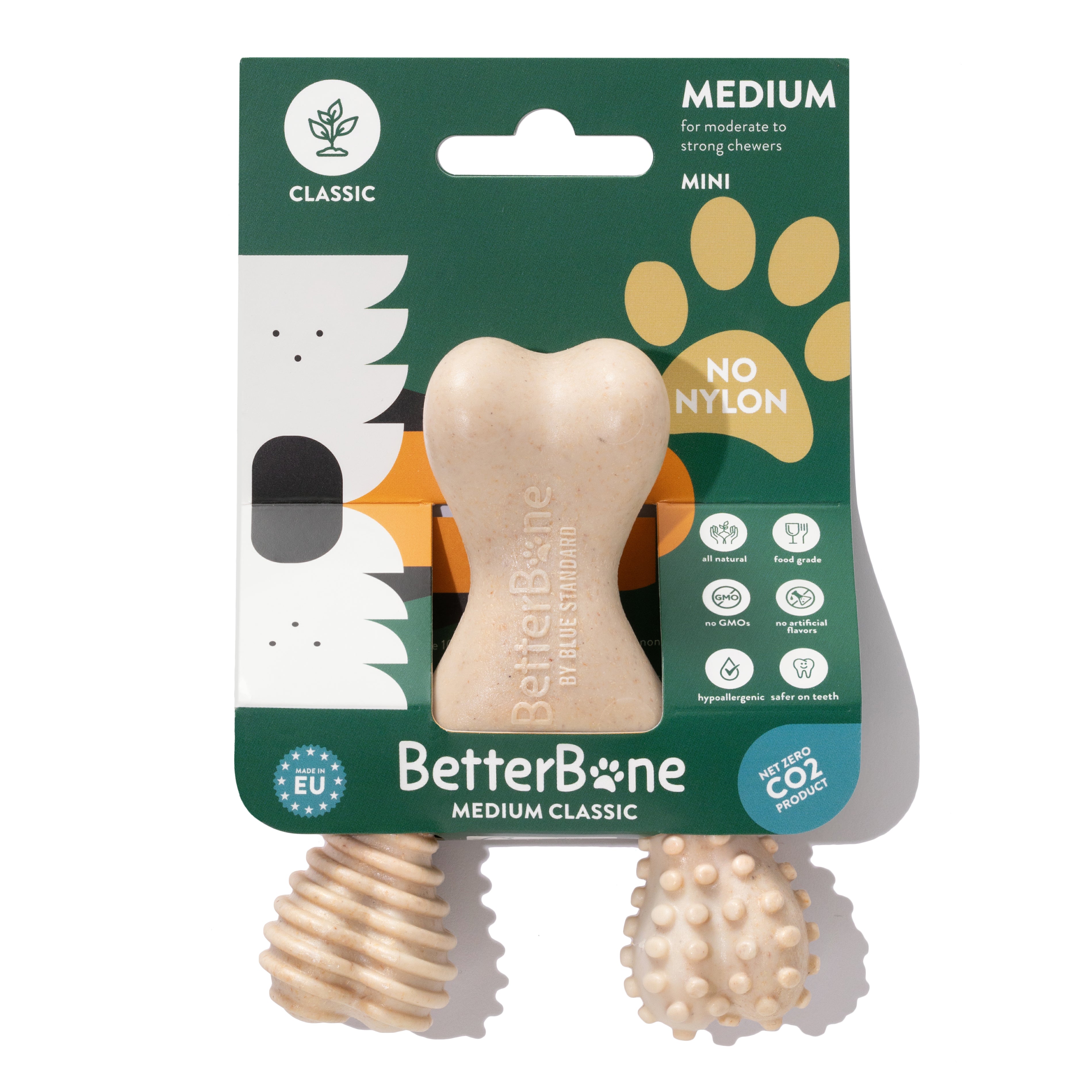 BetterBone MEDIUM Durability CHEW TOY: Perfect Chew for Everyday Chewers | Naturally Derived Ingredients, Eco-Friendly, Non-Toxic