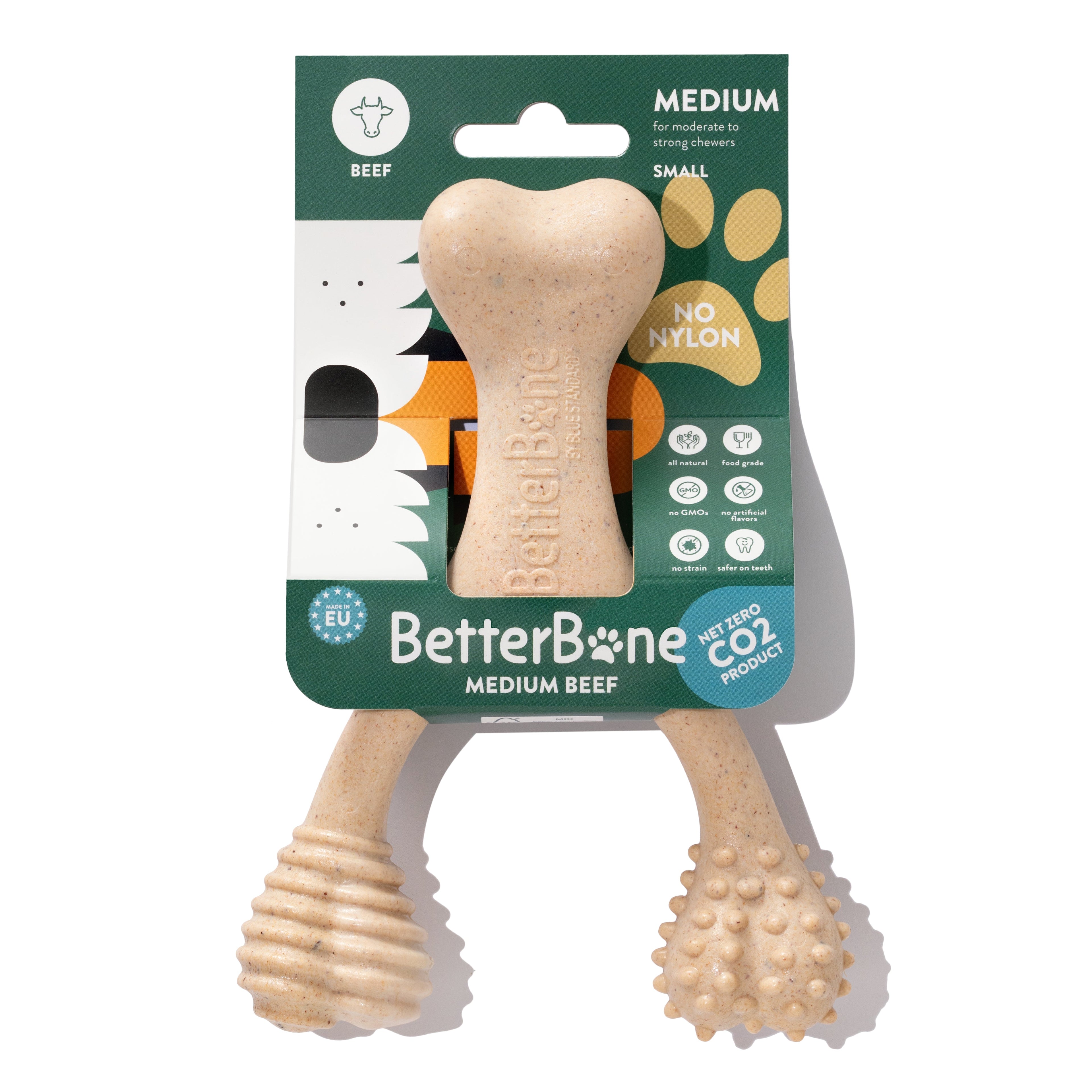 BetterBone MEDIUM Durability CHEW TOY: Perfect Chew for Everyday Chewers | Naturally Derived Ingredients, Eco-Friendly, Non-Toxic
