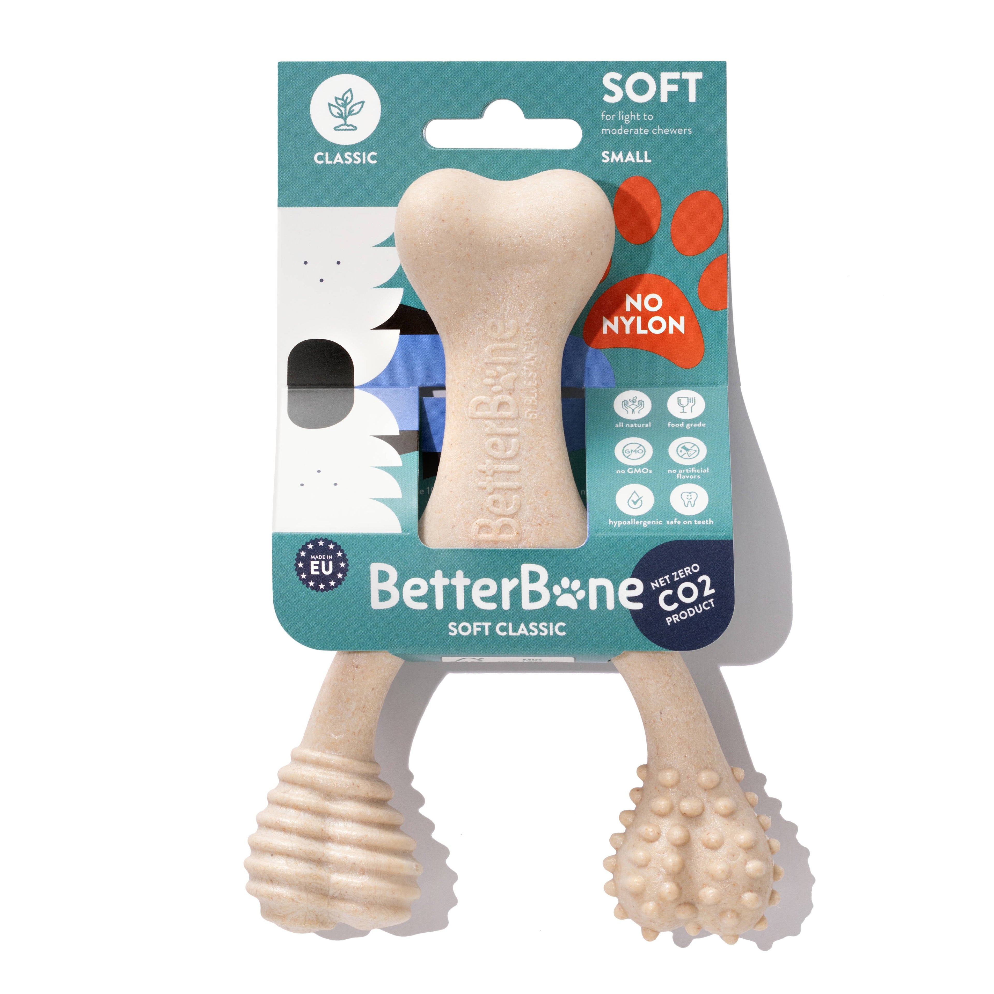 BetterBone SOFT Durability CHEW TOY: Natural Plant-Based Ingredients, Perfect for Teething Puppies, Senior Dogs & Gentle Chewers